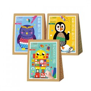 아트스타트: 폼폼 콜라주 키트 동물 테이프 콜라주 키트 첫 모자이크 키트 SET