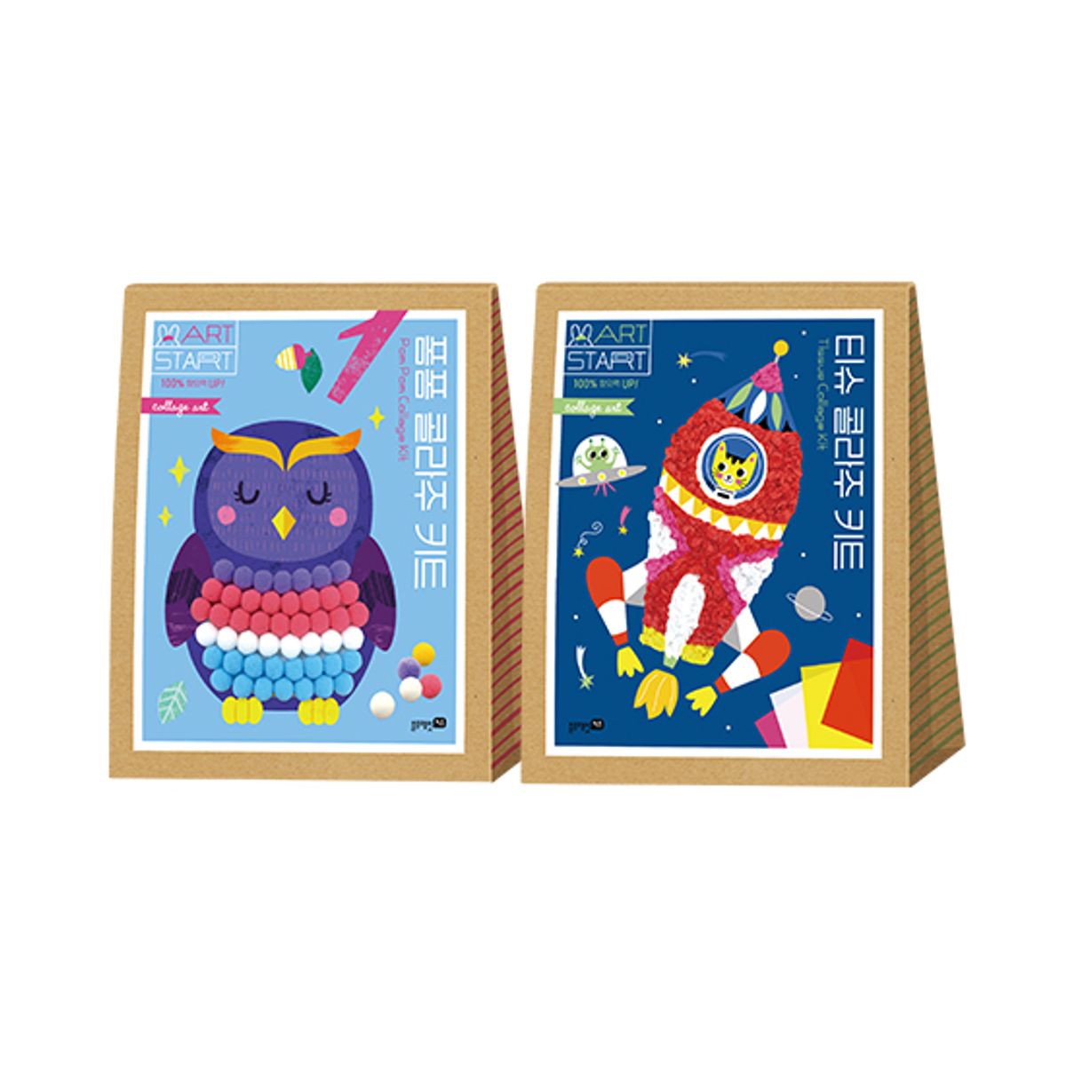 블루래빗(BLUERABBIT) 아트스타트: 폼폼 콜라주 키트 티슈 콜라주 키트 SET