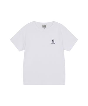 W EMBROIDERY LOGO TEE white