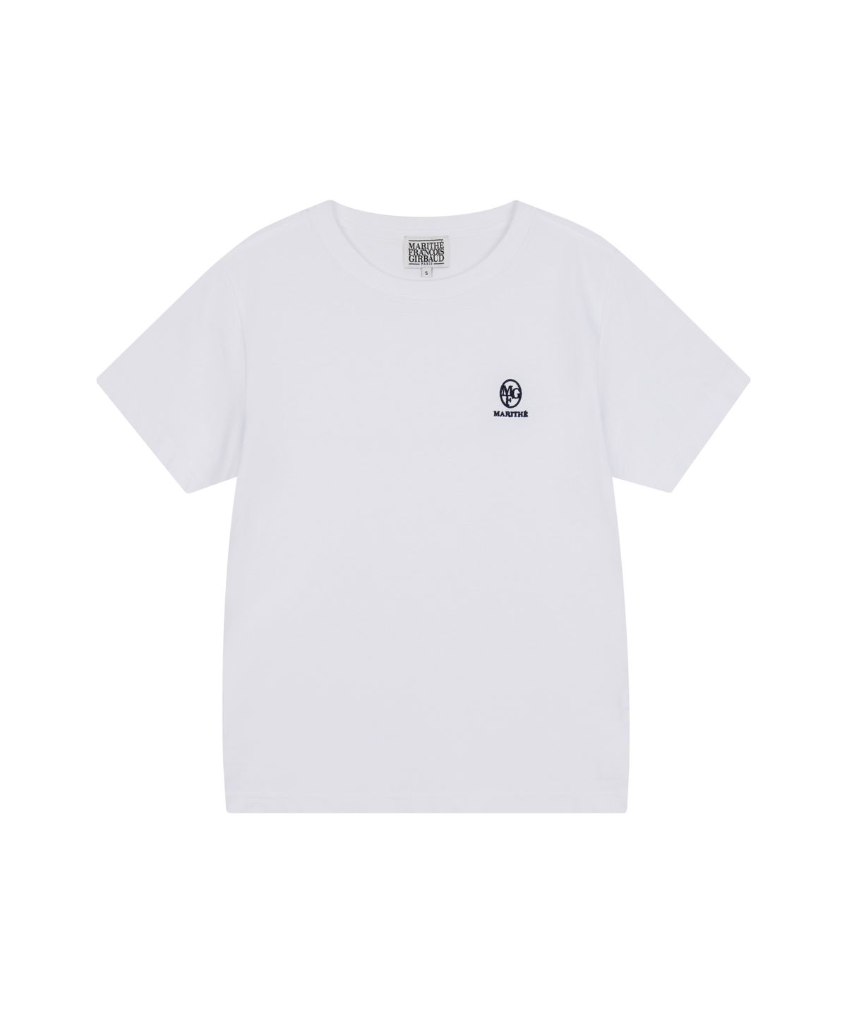 마리떼 프랑소와 저버(MARITHÉ + FRANҪOIS GIRBAUD) W EMBROIDERY LOGO TEE white