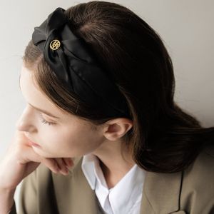 BFH001 Black Round logo Hairband