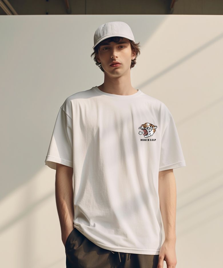 OHP X MOAI 타이거 세미오버 반팔티P
