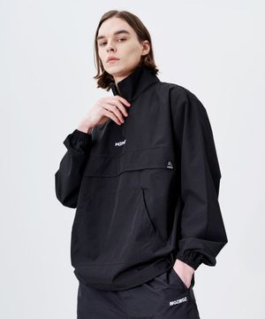 센터자수 백라벨 기능성 아노락 블랙