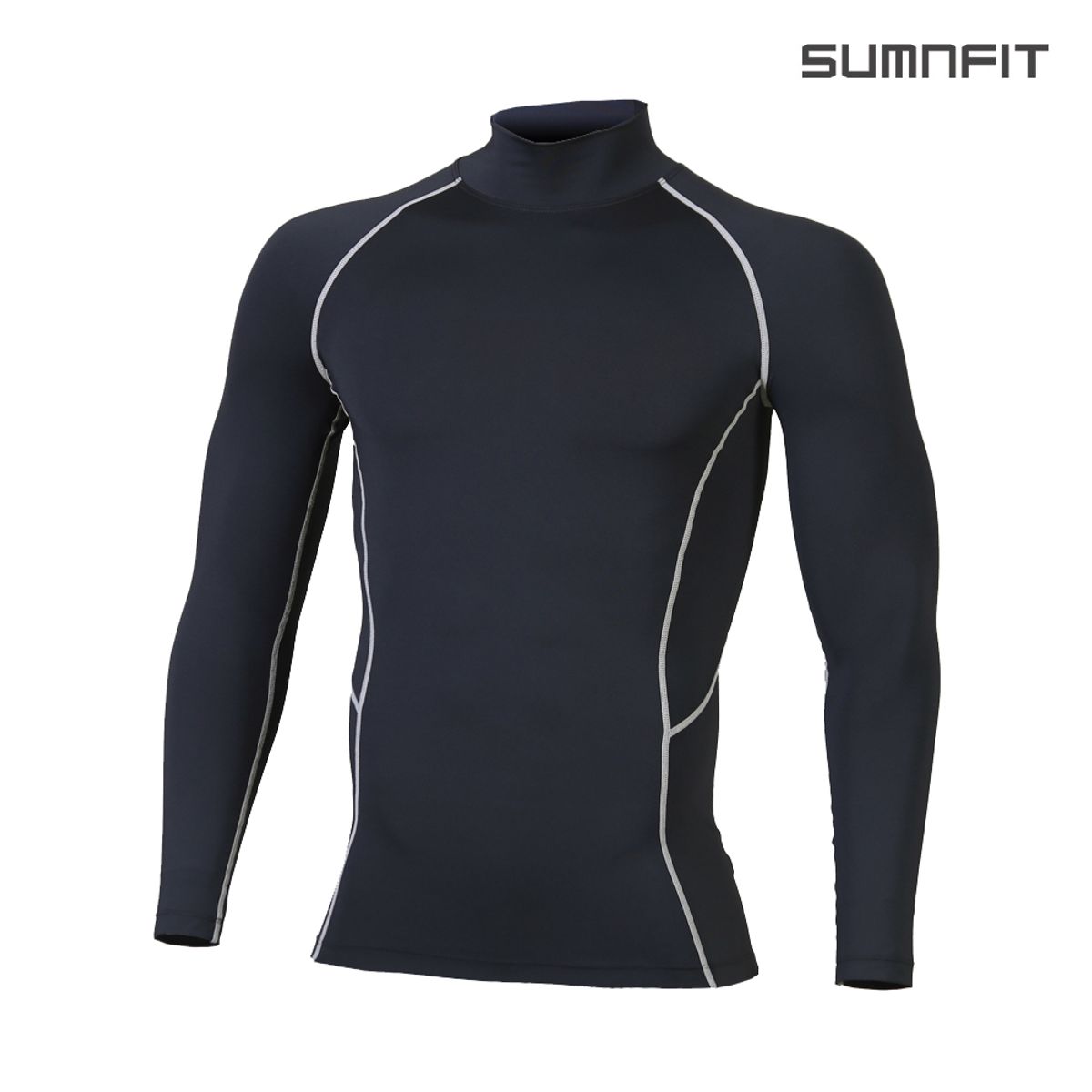 썸앤핏(SUMNFIT) 블락 하이넥 컴프레션 베이스레이어