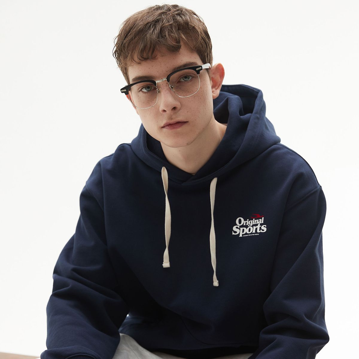 프로-스펙스(PRO-SPECS) CLASSIC OS LOGO HOODIE_NAVY