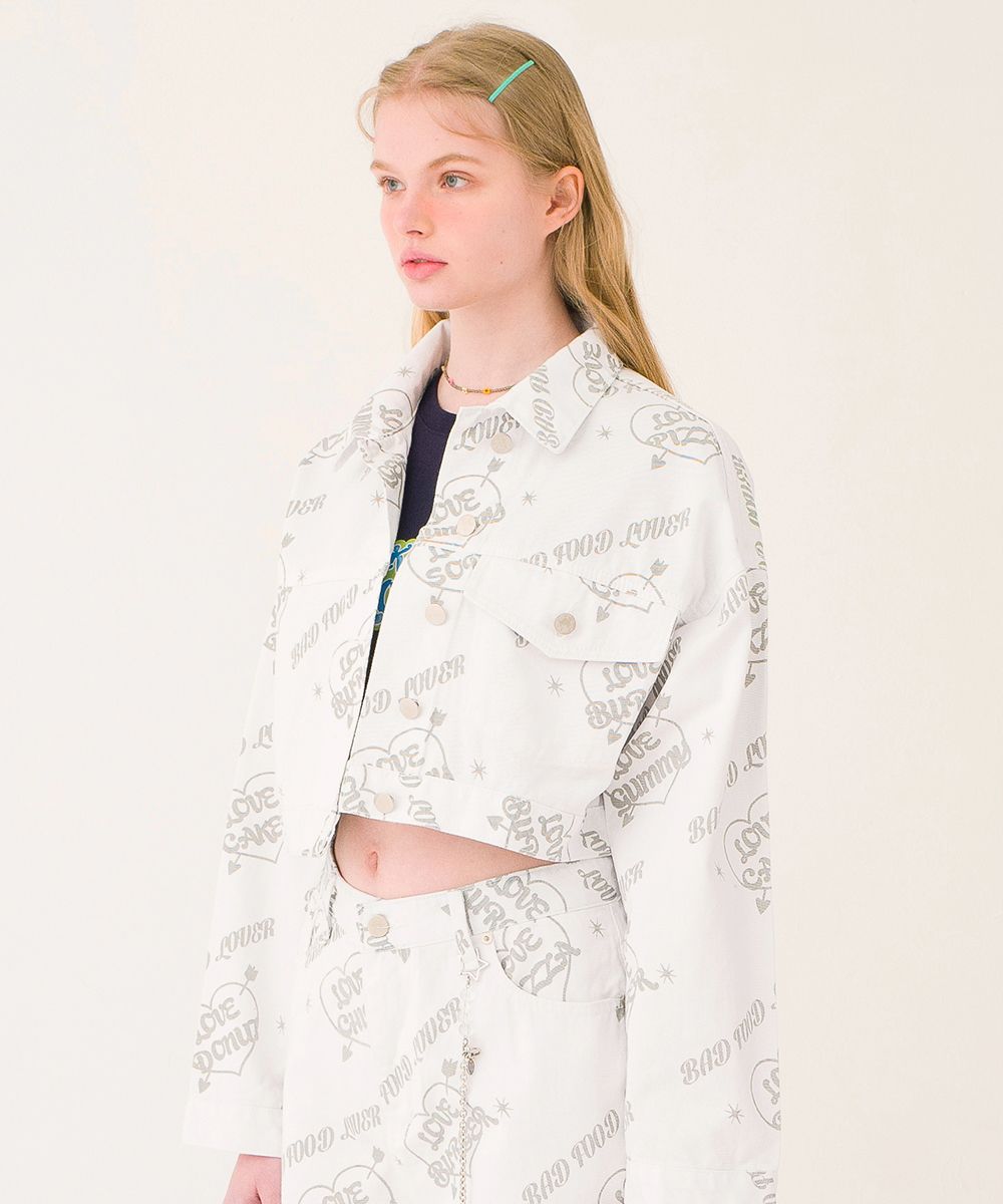★MAINBOOTH★Love JF Crop Jacket(WHITE)★正規品/韓国直送料込 MUSINSA | MAINBOOTH Love JF Crop Jacket (WHITE)