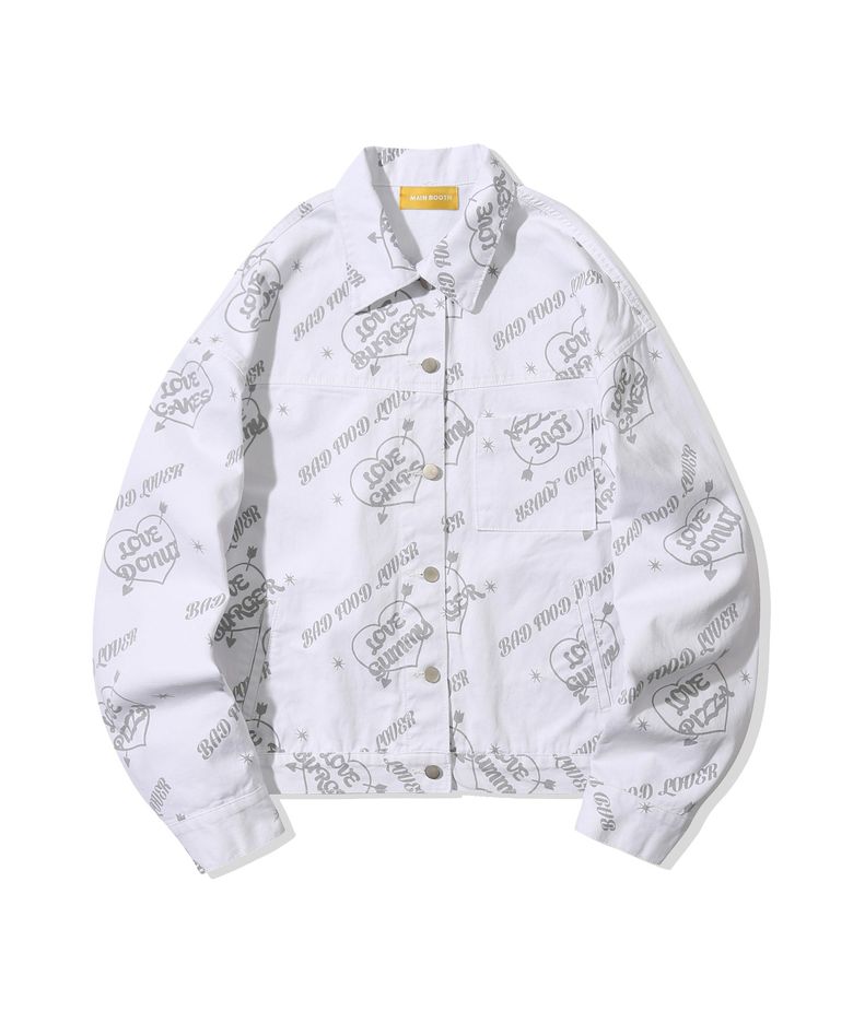 Love JF Denim Jacket(WHITE)