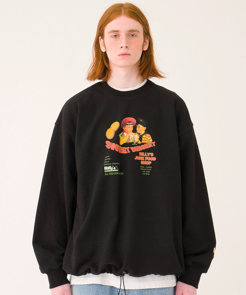 ★MAINBOOTH★Billy's Cracker Sweatshirt(JET BLACK)★正規品 MUSINSA | MAINBOOTH Billys Cracker Sweatshirt (JET BLACK)