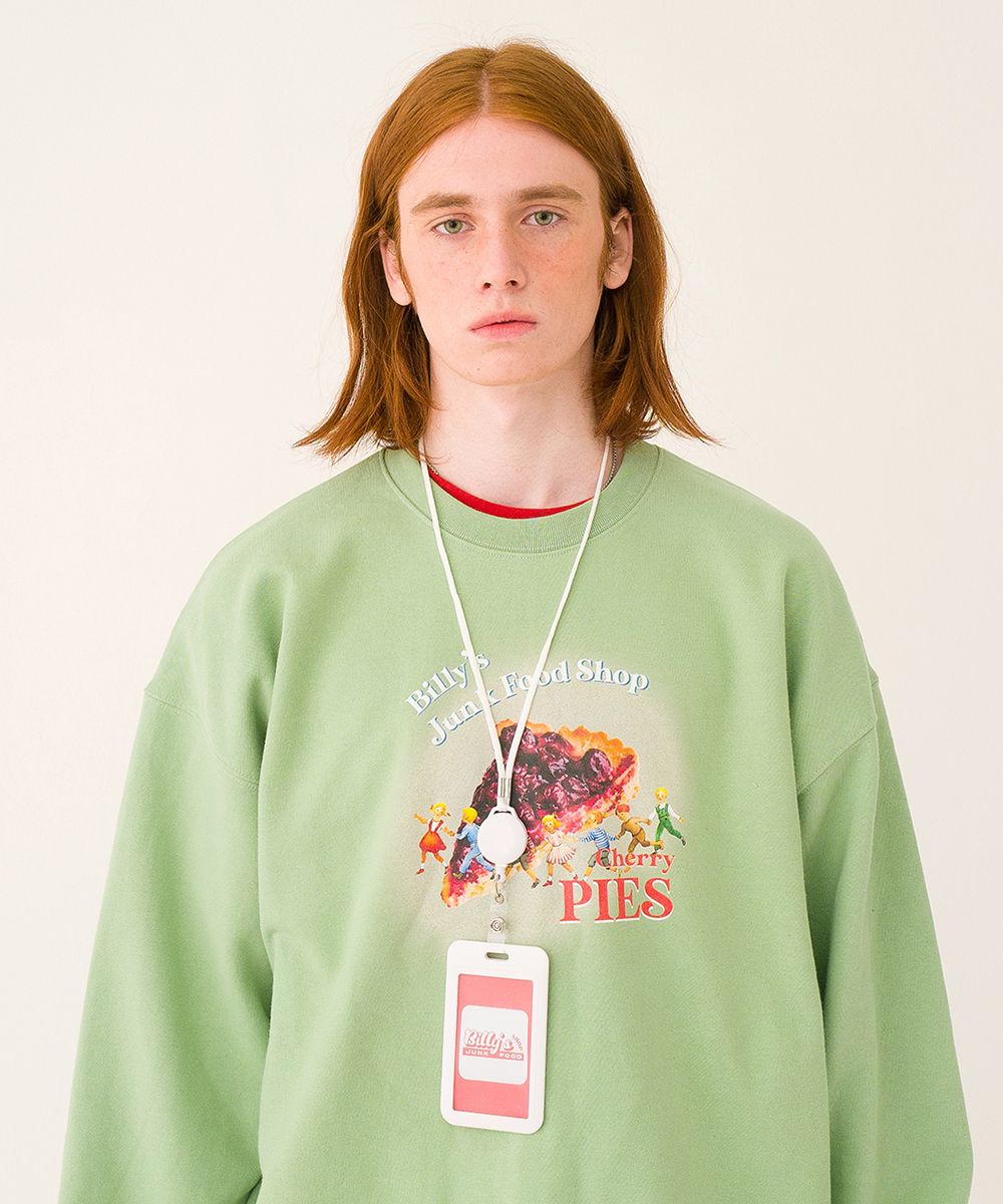 ★MAINBOOTH★Billy's Cherry Pie Sweatshirt(CLOUD GRAY)★人気 MUSINSA公式 | MAINBOOTH Billys Cherry Pie Sweatshirt (AVOCADO)