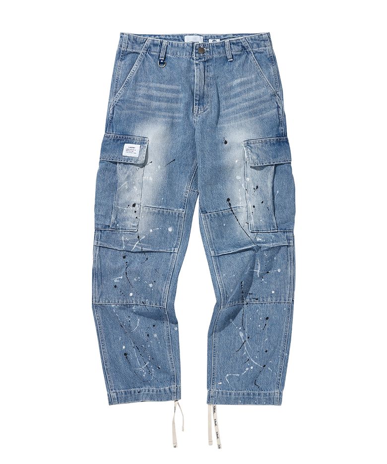 MIL CARGO DENIM PANTS / BLUE