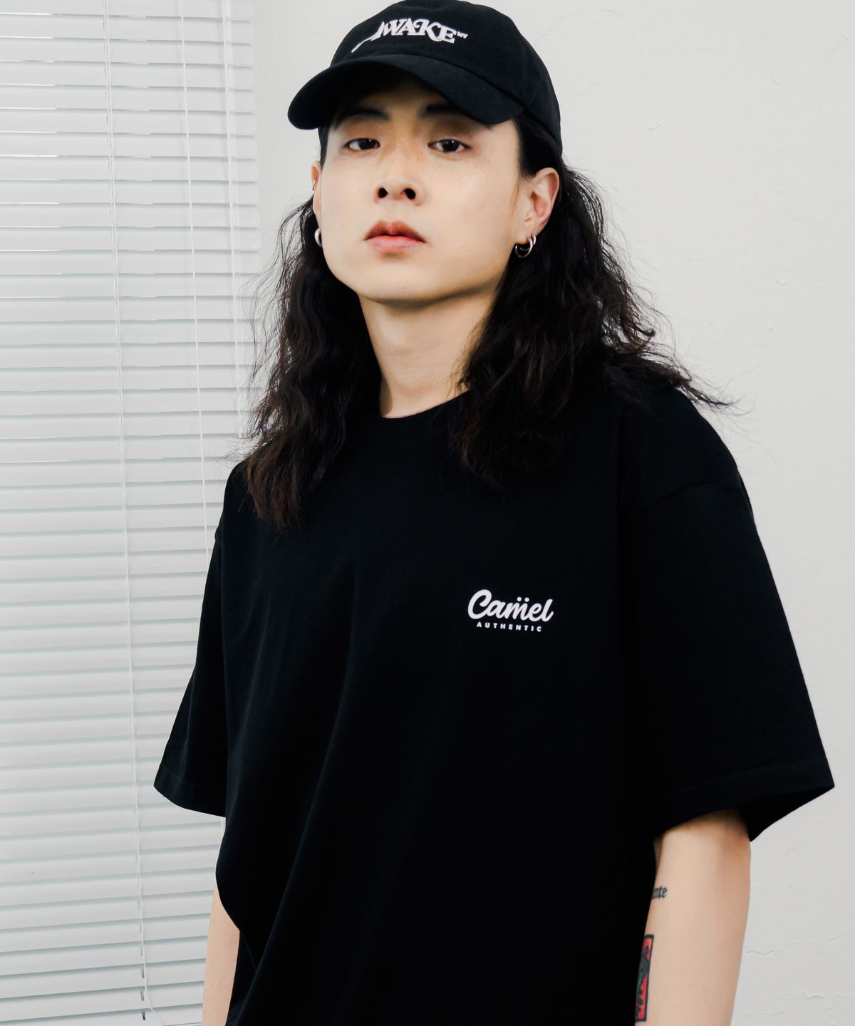 카멜워크(CAMEL WORK) 어센틱 로고 반팔티셔츠(블랙)