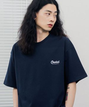 어센틱 로고 반팔티셔츠(네이비)