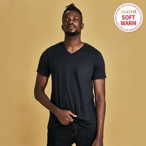 소프트웜 남성 브이넥 반팔 기모 발열내의