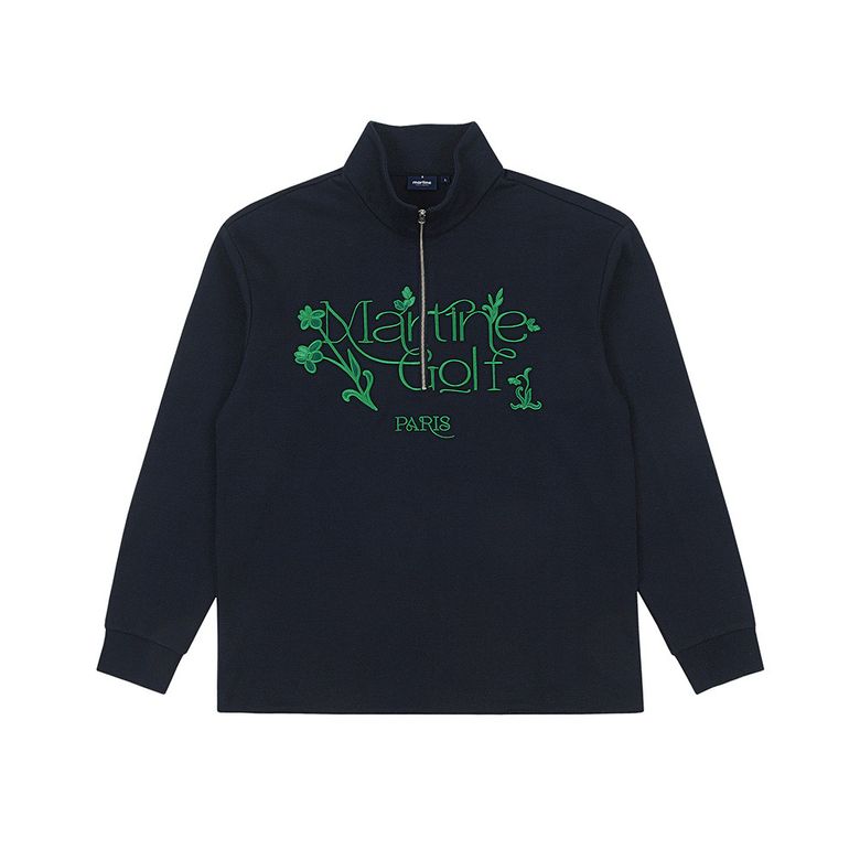 Half Zip-up Sweat Shirts_Navy (Men)