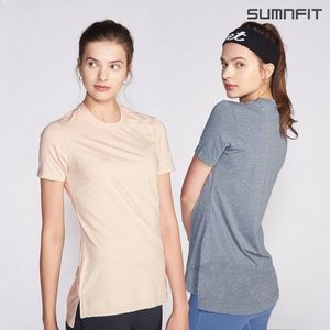 사이드슬릿 숏슬리브 티셔츠