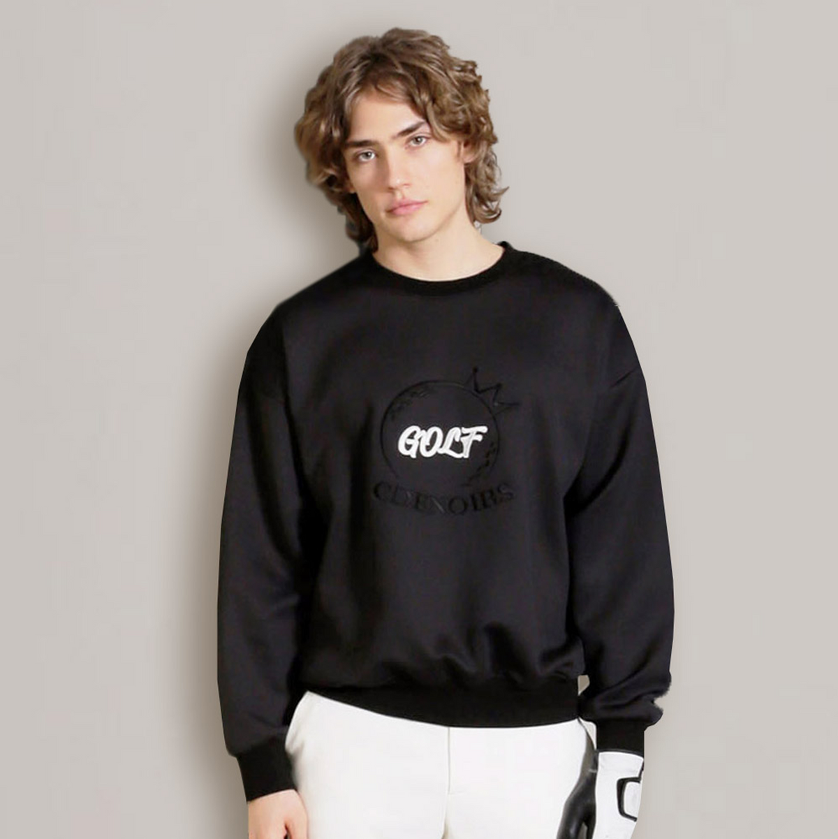 씨드느와(C DE NOIRS) THE GOLF SWEATSHIRT (BLACK/UNISEX)