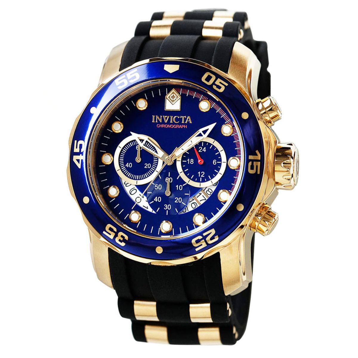 인빅타(INVICTA) Pro Diver Collection 남성용 크로노그래프 빅사이즈 우레탄 손목시계 21929