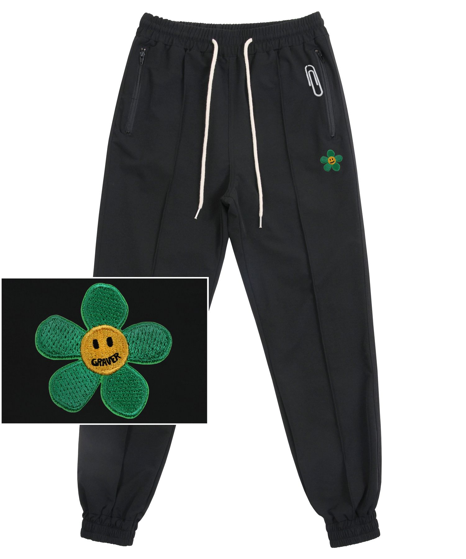 【GRAVER】Zipper Regic Purple Flower White Clip Jogger Pants MUSINSA | GRAVER [UNISEX] ZIPPER GREEN FLOWER WHITE CLIP