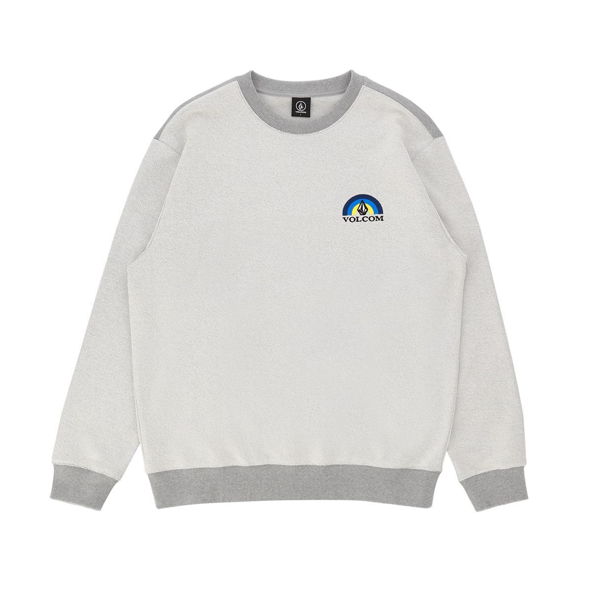 볼컴(VOLCOM) TWO FACE 컴포트핏 레인보우 맨투맨(멜란지그레이)