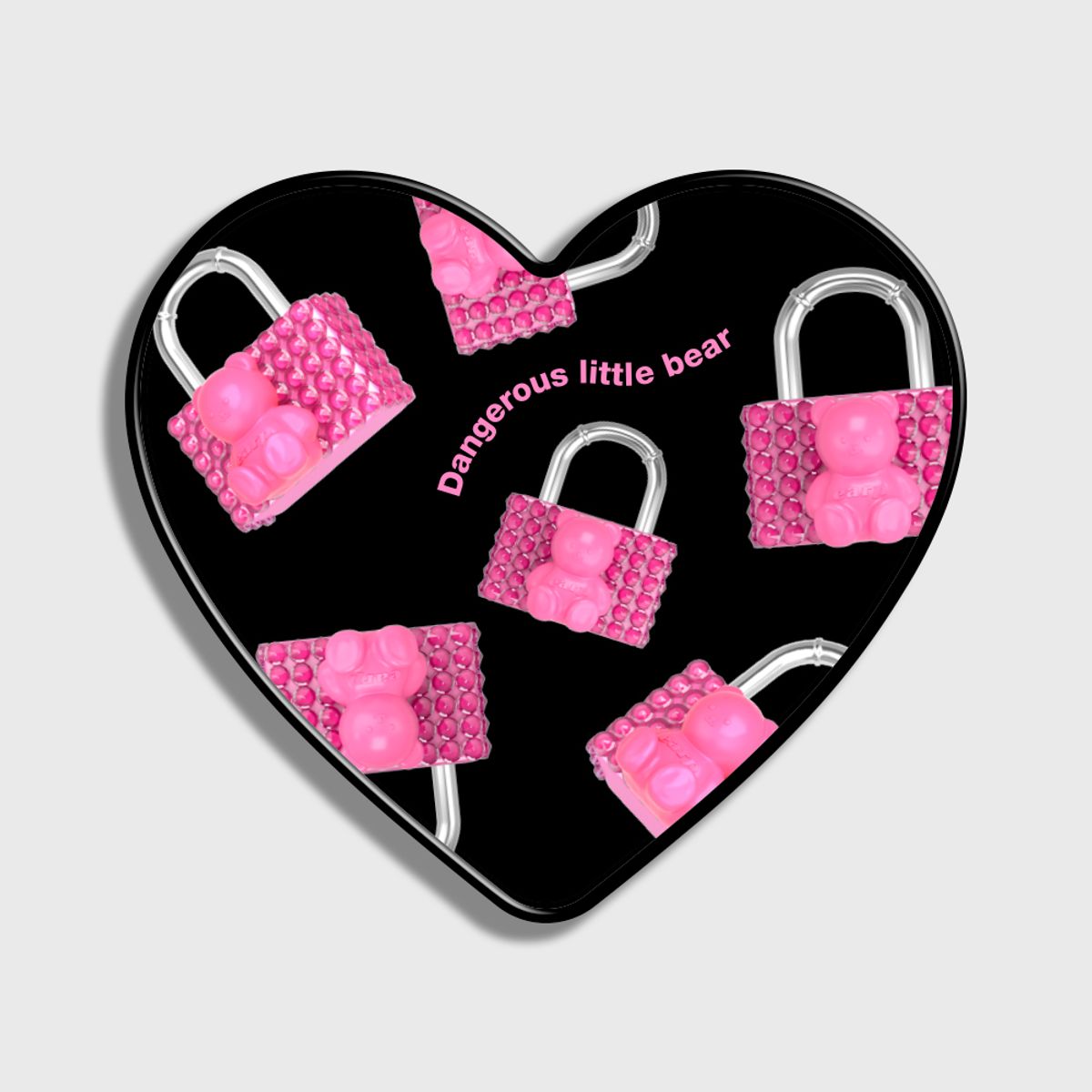 어프어프(EARPEARP) COVY PADLOCK PATTERN-PINK(하트톡)