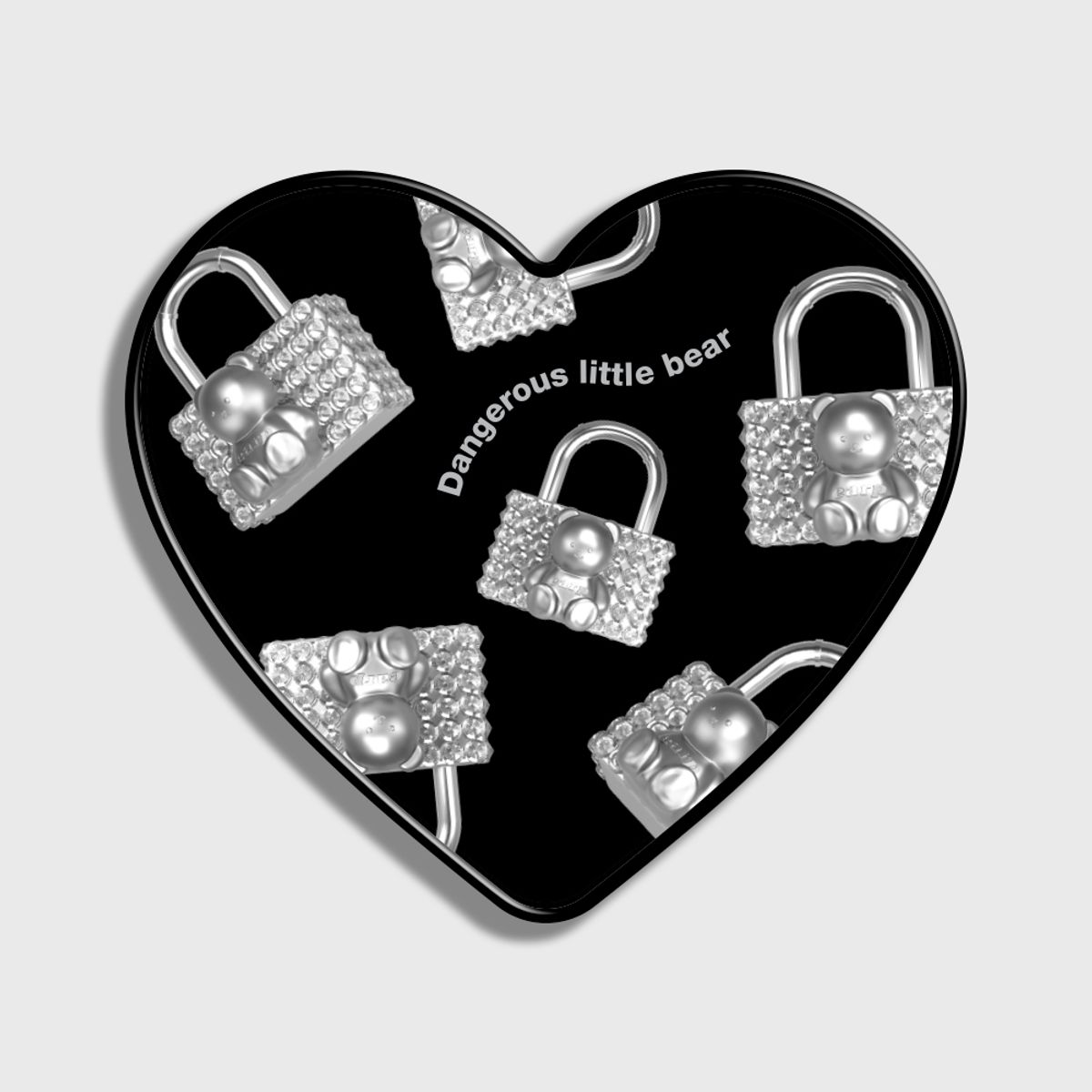 어프어프(EARPEARP) COVY PADLOCK PATTERN-GREY(하트톡)