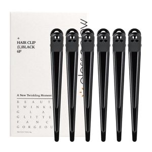 국내생산 자국 없는 집게핀 대 블랙 6P