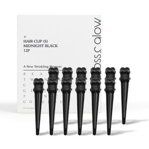 국내생산 자국 없는 집게핀 소 블랙 12P