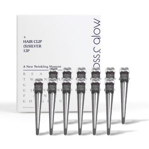 국내생산 자국 없는 집게핀 소 실버 12P