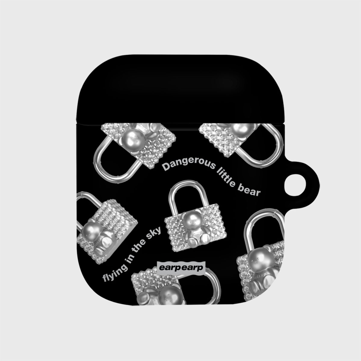 어프어프(EARPEARP) COVY PADLOCK PATTERN-GREY(에어팟-하드)