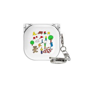 POM Deep Breath 컬러 갤럭시 버즈라이브 클리어 케이스