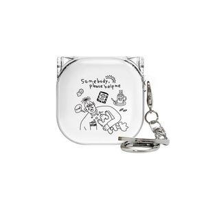 POM 헬프미 갤럭시 버즈라이브 클리어 케이스