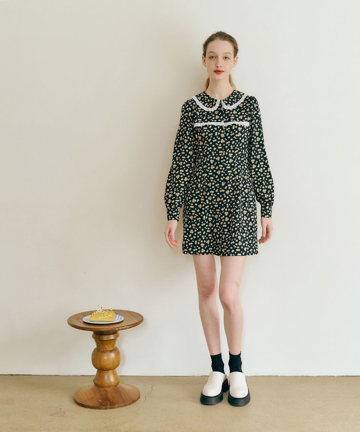 마가린핑거스(MARGARIN FINGERS) DEAR FRILL ONE PIECE (BLACK)