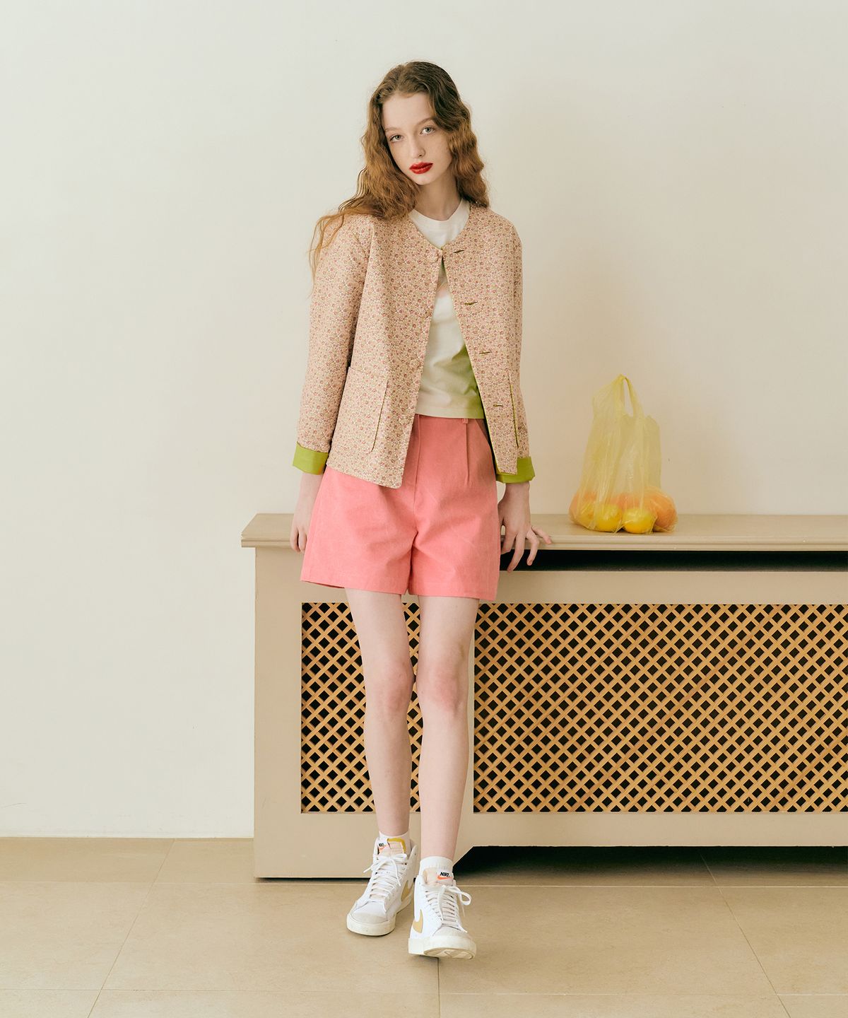 마가린핑거스(MARGARIN FINGERS) PIGMENT BERMUDA PANTS (PINK)