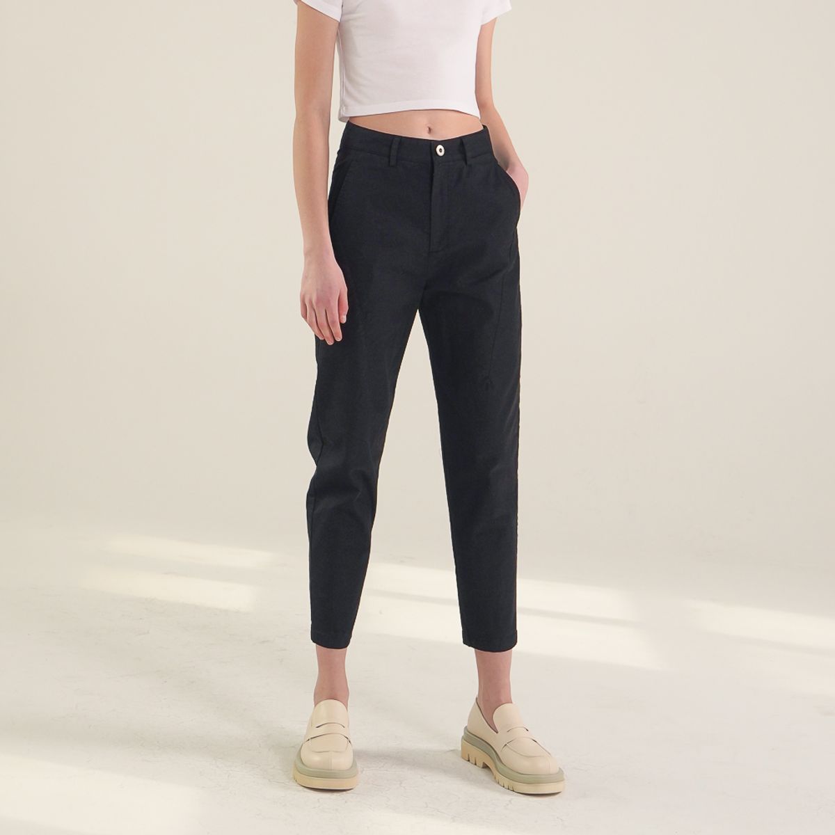 아쿠드(ACUD) Cotton Cigarette Pants_Black