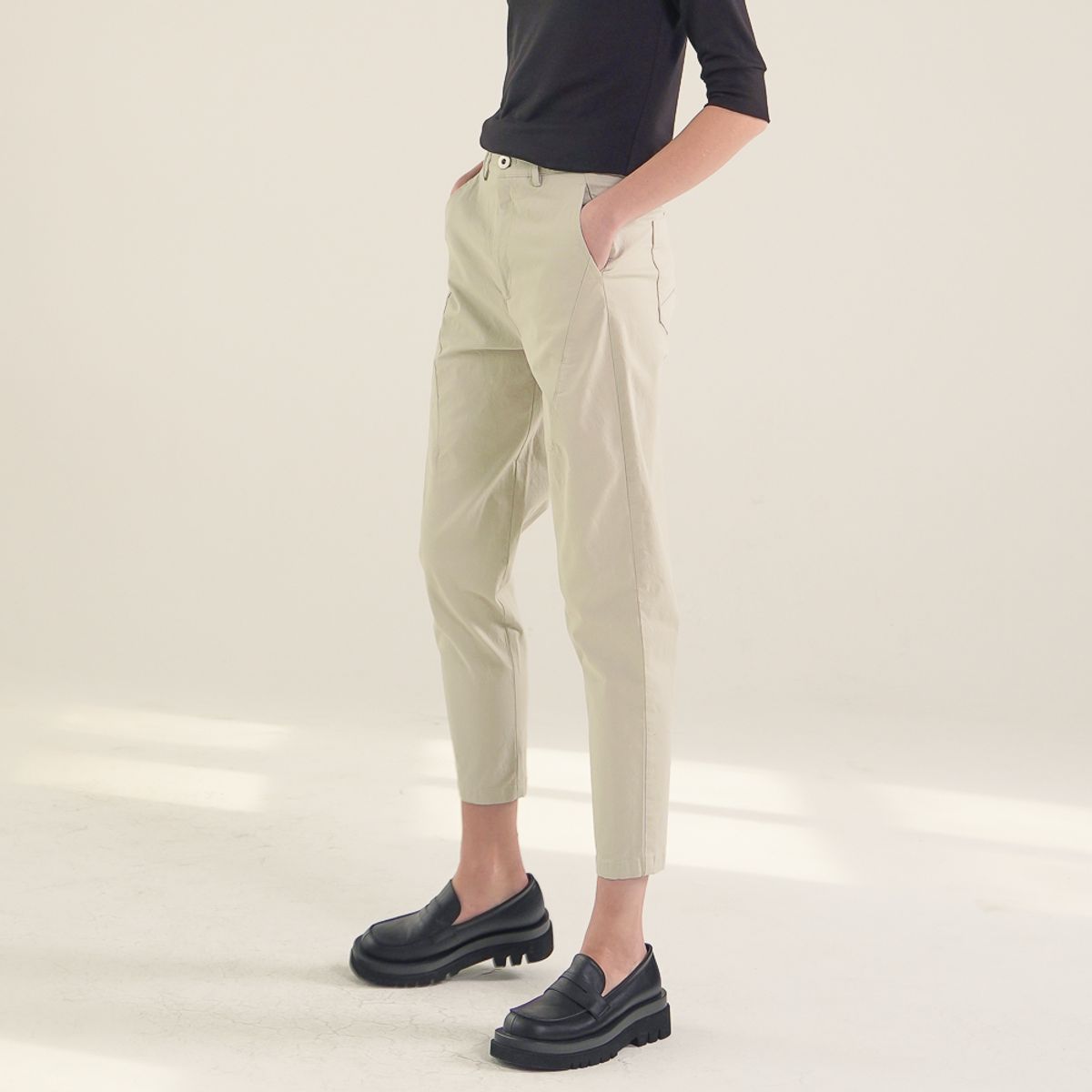 아쿠드(ACUD) Cotton Cigarette Pants_Mt.Green