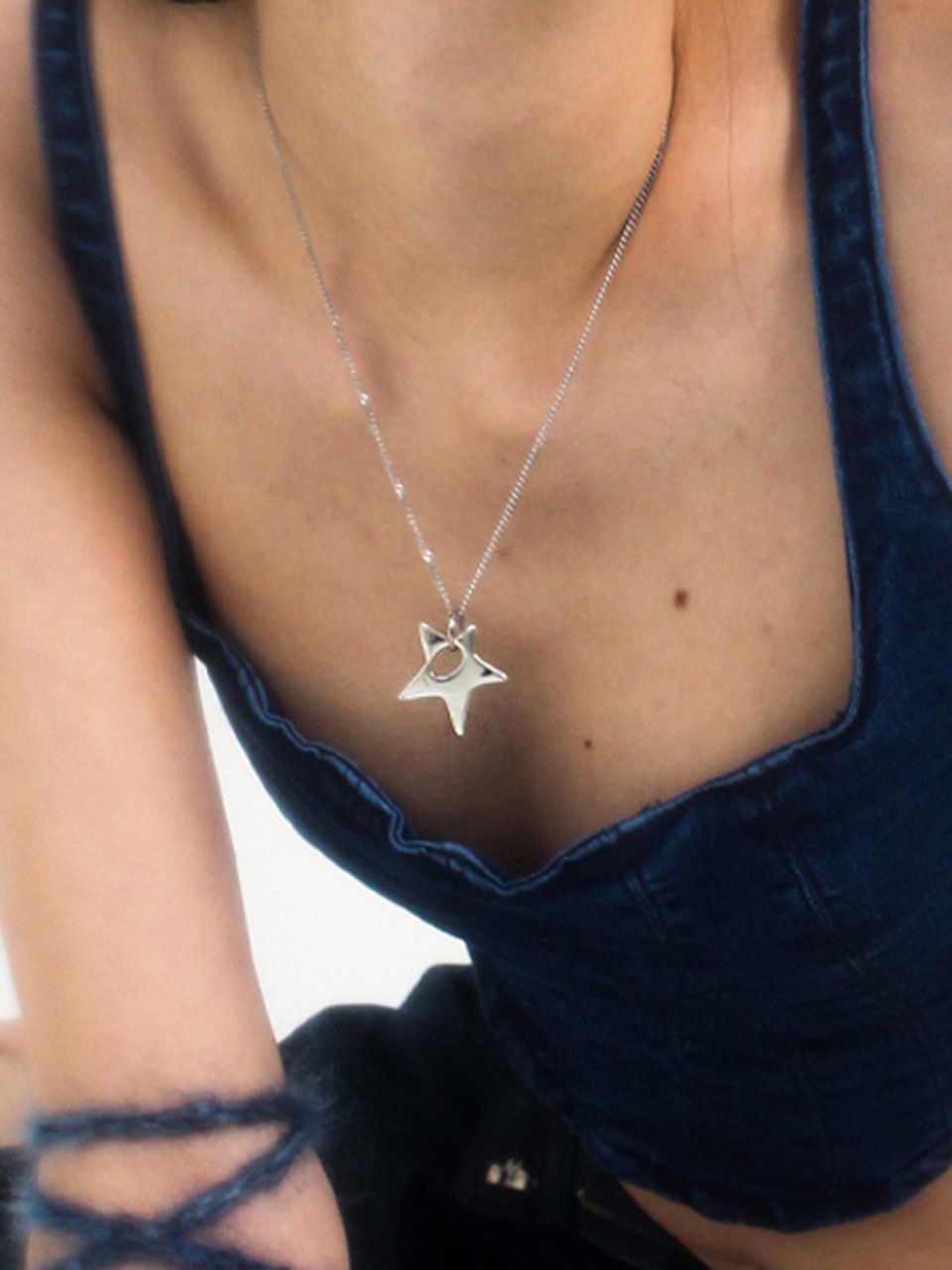 MUSINSA | EVERYBIRTHDAY 0:00 Star Silver Necklace