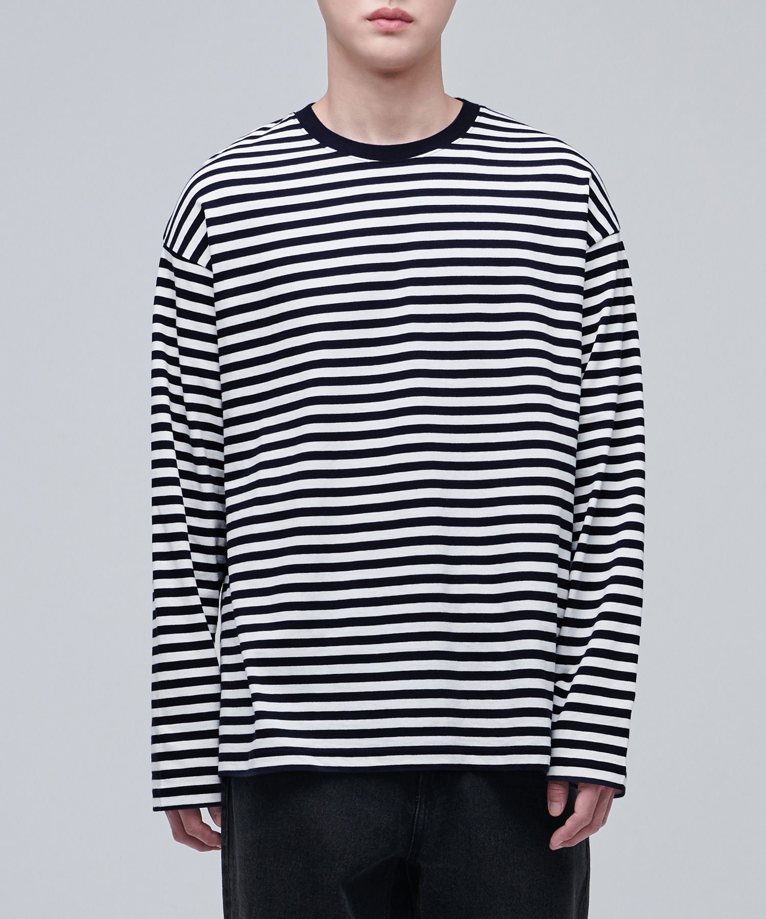 Tシャツ・カットソー *MUSINSA STANDARD* Striped relaxed crew neck long sleeve t-s MUSINSA | MUSINSA STANDARD Stripe Relaxed Crew Neck Long