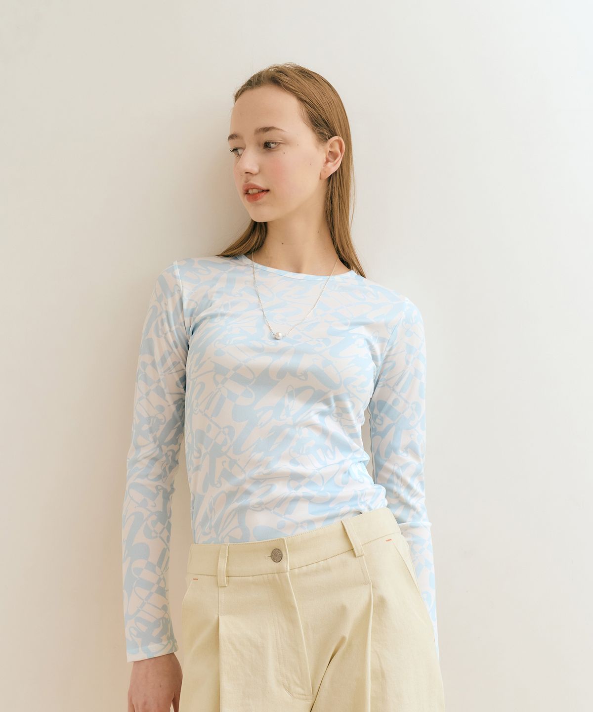 마가린핑거스(MARGARIN FINGERS) SPLIT T SHIRT (LIGHT BLUE)