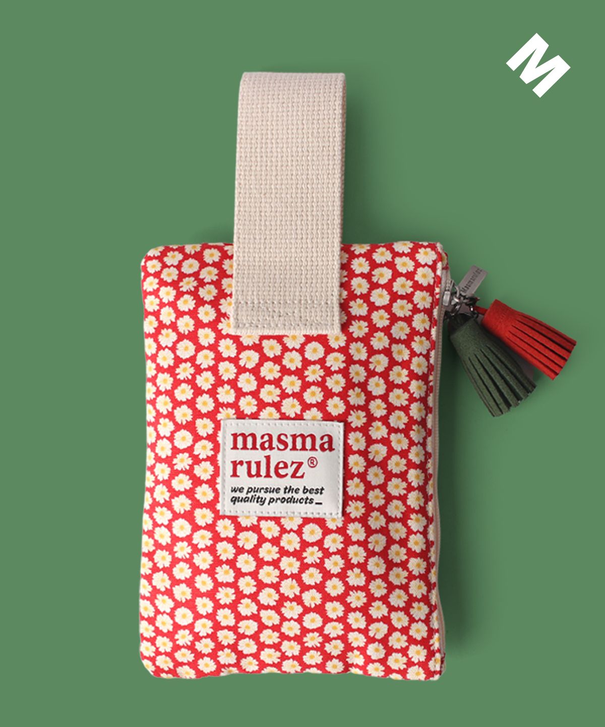 마스마룰즈(MASMARULEZ) Strap pouch _ 빅데이지 Red