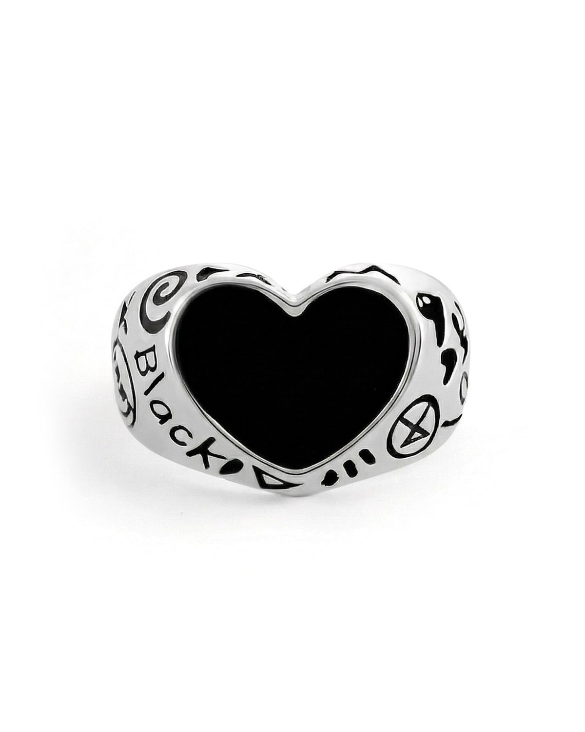 논논(NONENON) BLACK LOVE RNG SILVER925 (DOODLE)