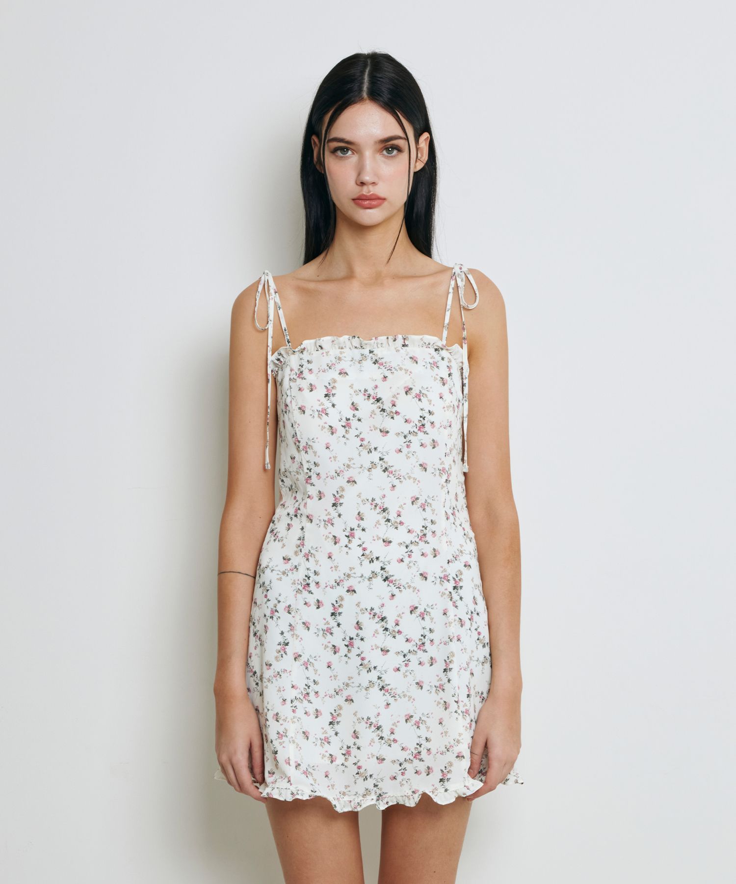 NOT YOUR ROSE ■ Ruffle Mini Dress MUSINSA | NOT YOUR ROSE Frill Mini Dress (Ivory)