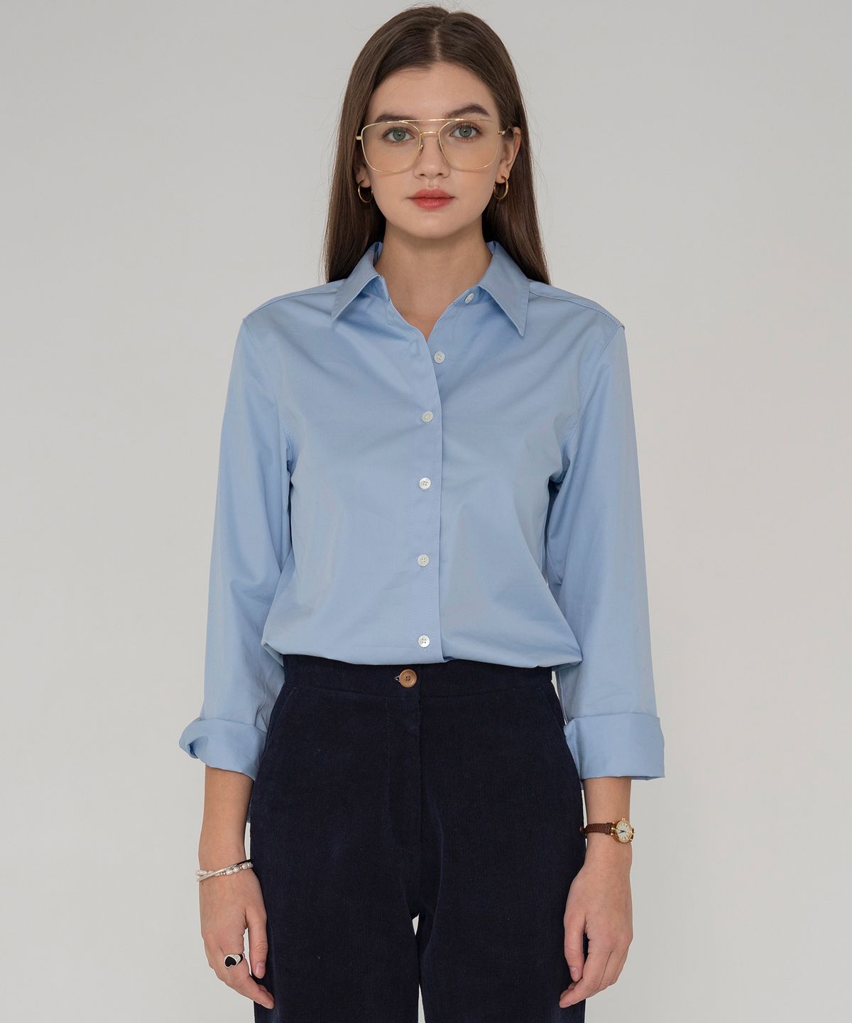 반원 아틀리에(VANONE ATELIER) A3402 Classic standard shirts_Sky blue