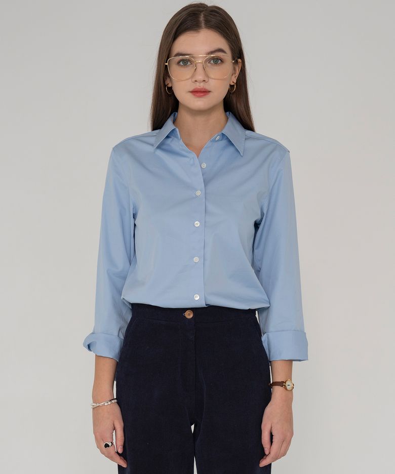 A3402 Classic standard shirts_Sky blue