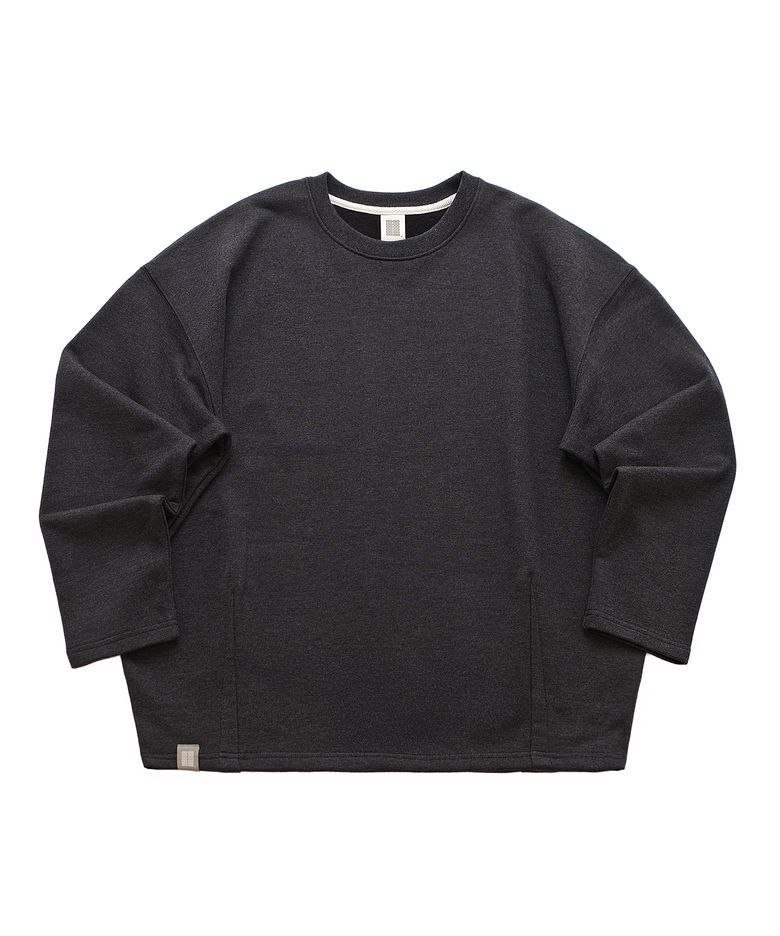 HEAVY-TERRY BALLOON SWEAT BOX TEE (Charcoal)