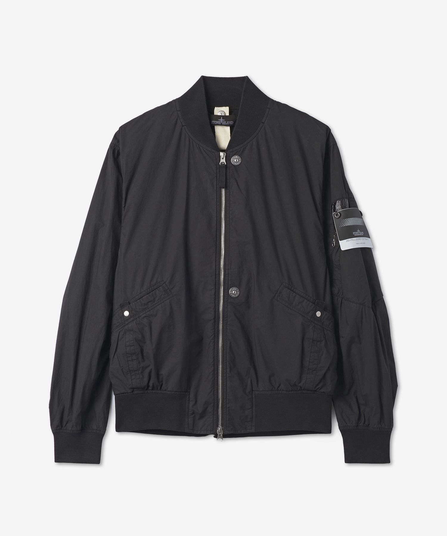 MUSINSA公式 | STONE ISLAND ロゴパッチボンバージャケット - ブラック 