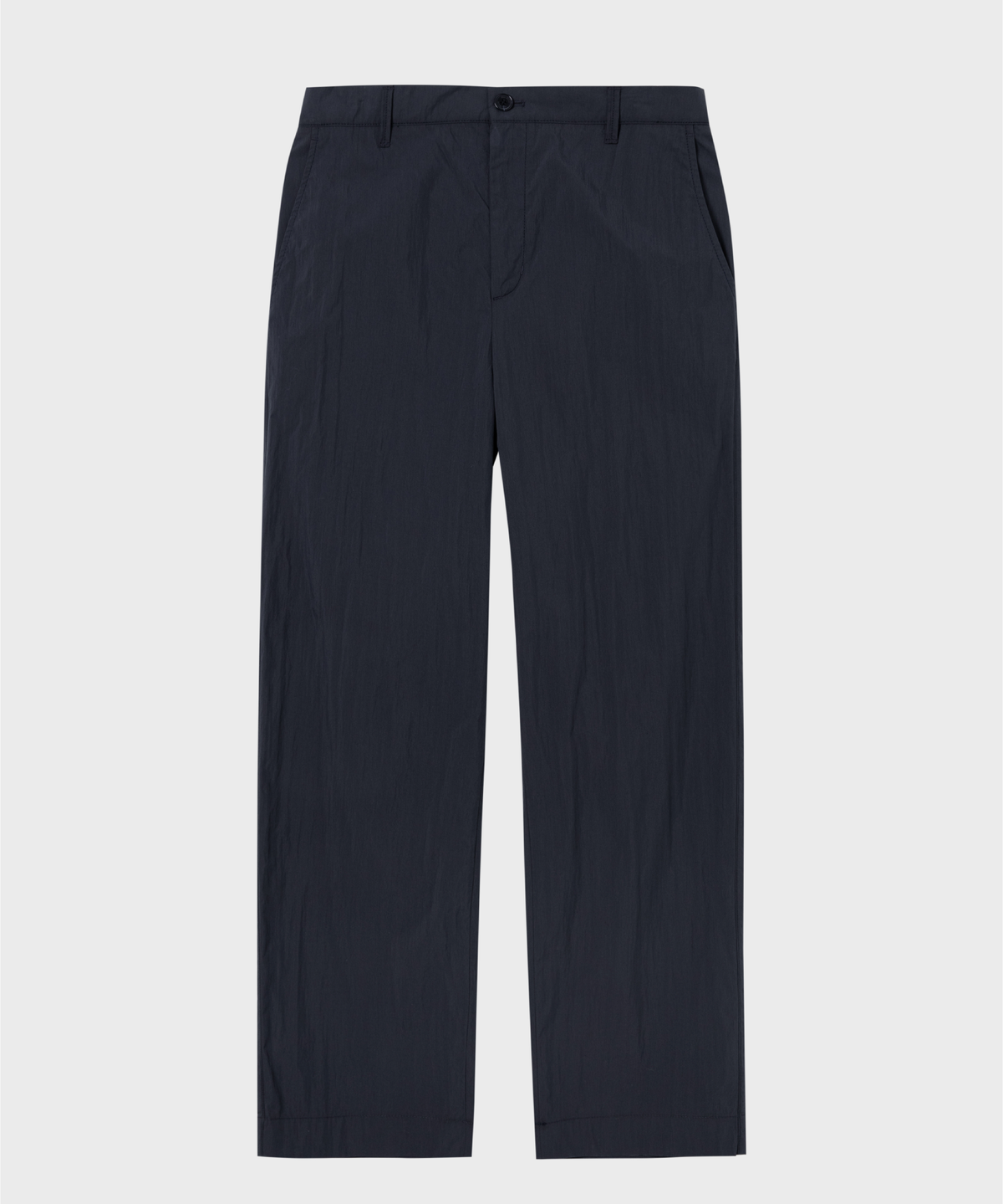 넌블랭크(NONBLANK) 네츄럴 링클드 세미 와이드 핏 팬츠_DARK NAVY