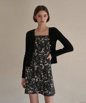 웨어러블 골지 가디건 - 블랙