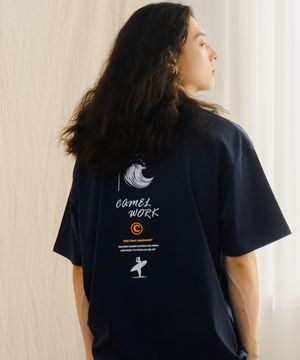 웨이크보드 반팔티셔츠(네이비)