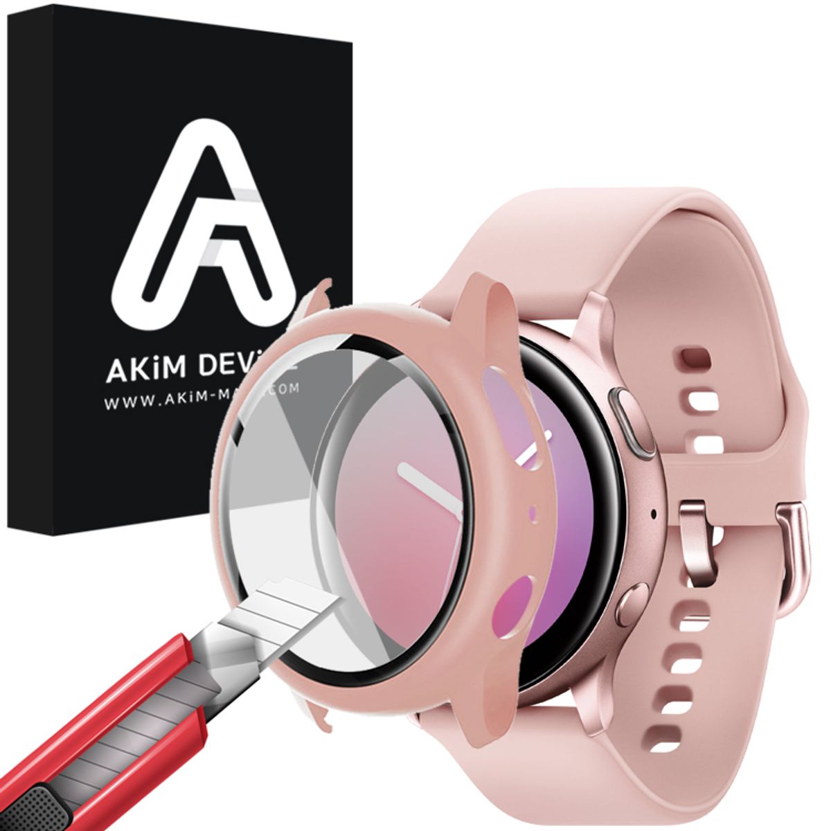 아킴(AKIM) 갤럭시워치 액티브2 혼연일체 강화유리 케이스 40mm