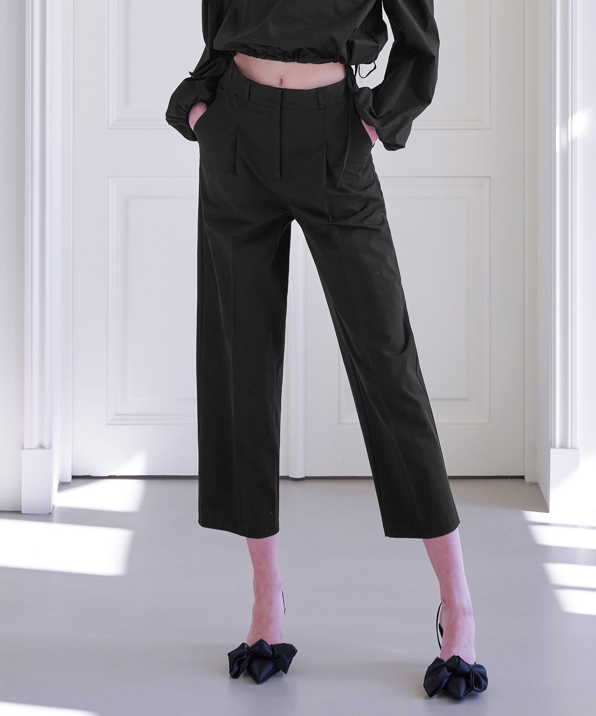 판도라핏(PANDORAFIT) [STRAGHT] Edge Slacks Black